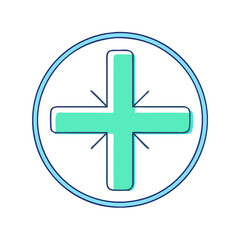 Fototapeta premium Cross vector art, flat illustration Cross icon