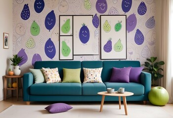 Modern purple interior