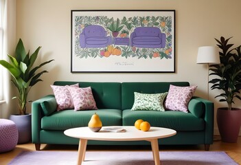 Modern purple interior