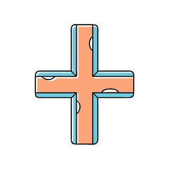Fototapeta premium Cross vector art, flat illustration Cross icon