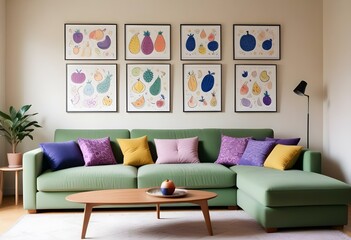 Modern purple interior