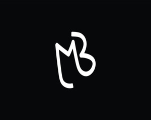 initial letter MB logo template vector 