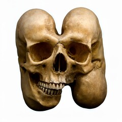 Obraz premium Letter H made of skull