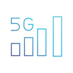 5g Signal Bars vector icon