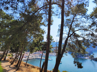 Parga town on the seashore of Ionian Sea, Greece