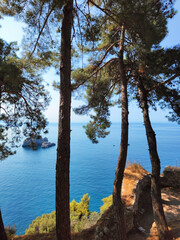 Parga town on the seashore of Ionian Sea, Greece