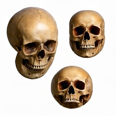 Punctuation marks made of skull