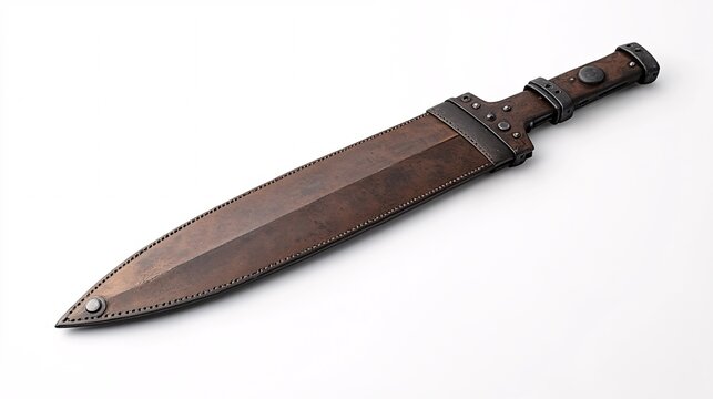 Ancient Sword in Leather Scabbard: A Relic of the Past