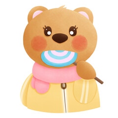 Bear eat candy 