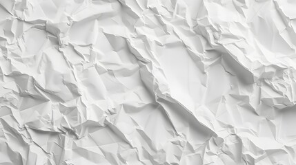 Obraz premium The abstract interpretation of a white crumpled paper texture AI generated illustration