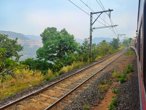 a beautiful Indian railway train Vande Bharat