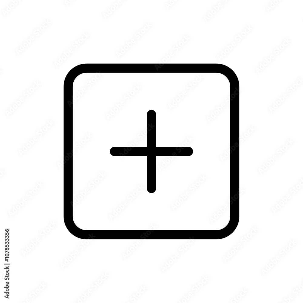 Poster Add icon Outline vector for web ui