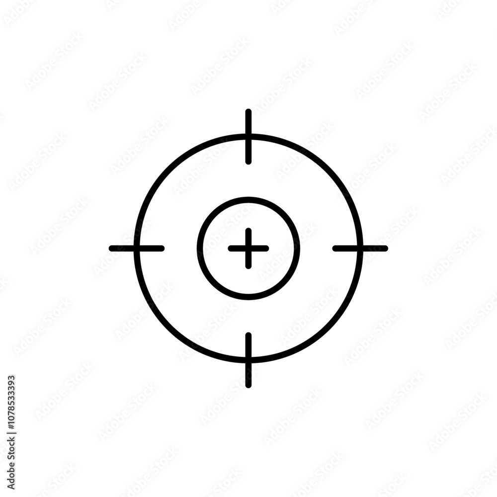 Aufkleber Aim icon Outline vector for web ui