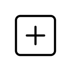 Fototapeta premium Add icon Outline vector for web ui