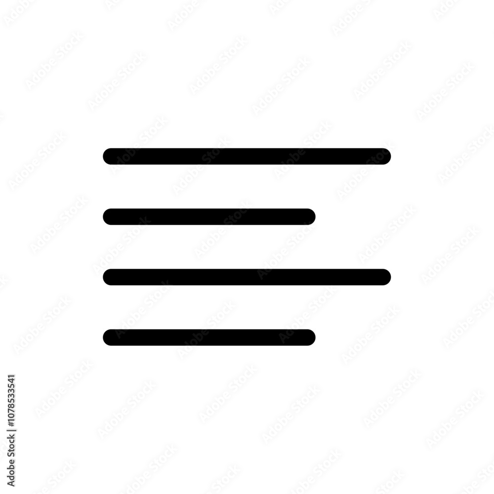 Poster Align left icon Outline vector for web ui
