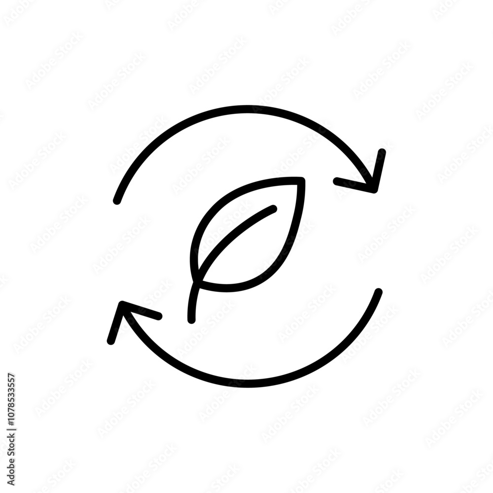 Poster Alternative energy icon Outline vector for web ui