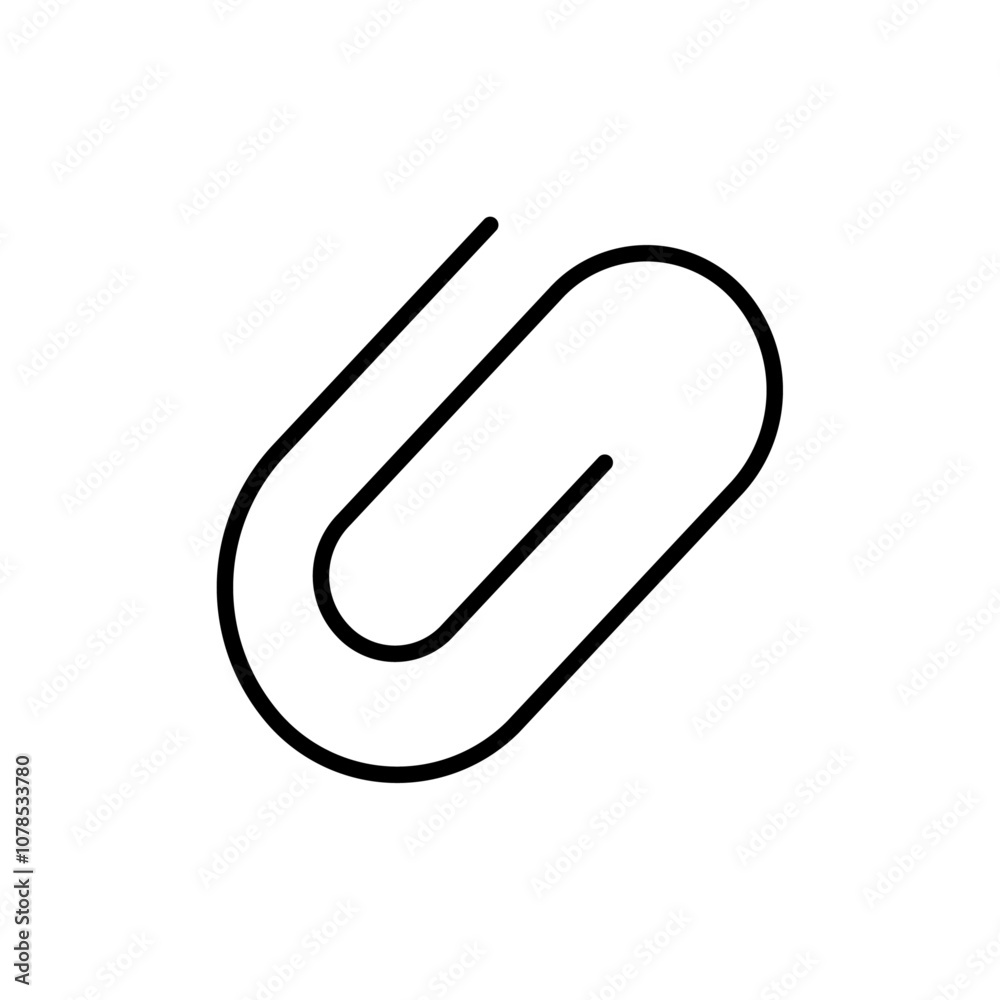 Aufkleber Attachment clip icon Outline vector for web ui