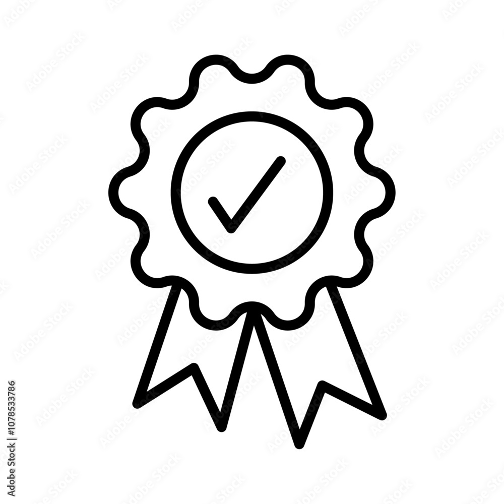 Poster badge icon outline vector for web ui