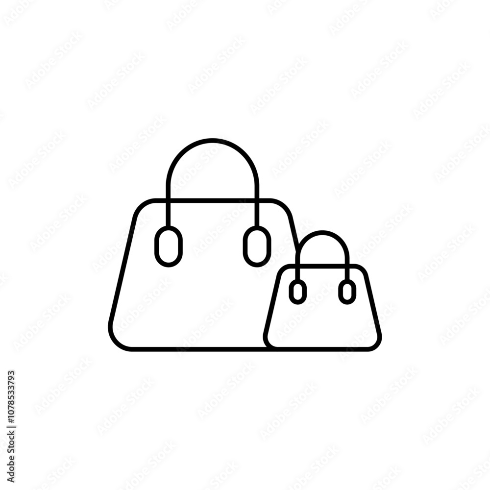 Poster bags shopping icon outline vector for web ui