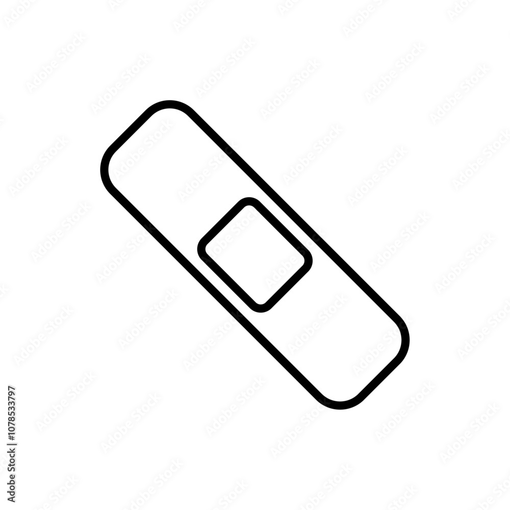 Poster bandage icon outline vector for web ui