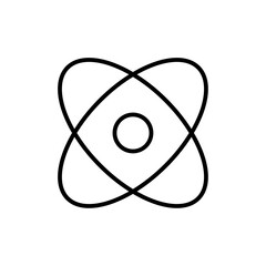 Atom Icon Outline vector for web ui