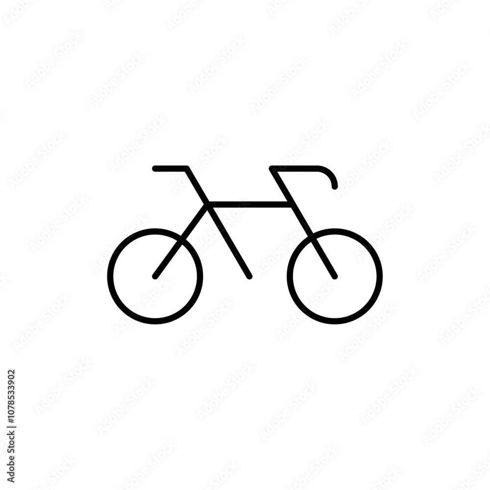 Aufkleber Bicycle icon Outline vector for web ui