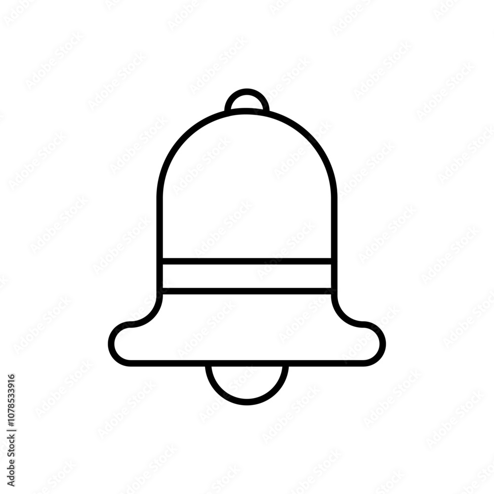 Aufkleber Bell icon Outline vector for web ui