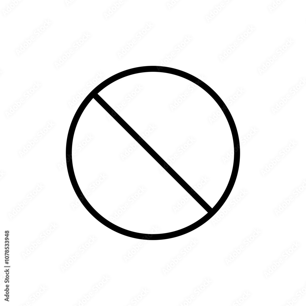 Aufkleber Blocked icon Outline vector for web ui
