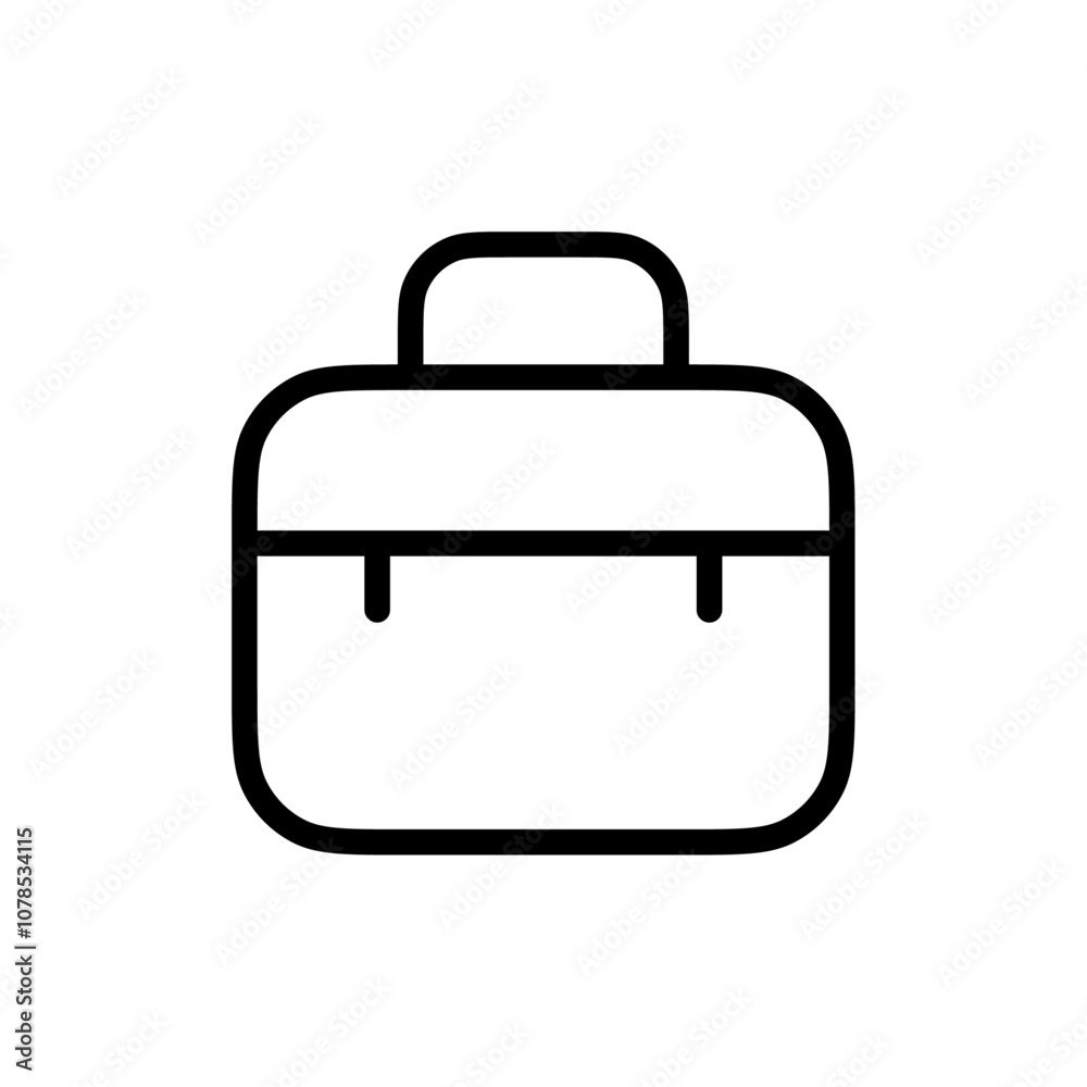 Poster Briefcase icon Outline vector for web ui