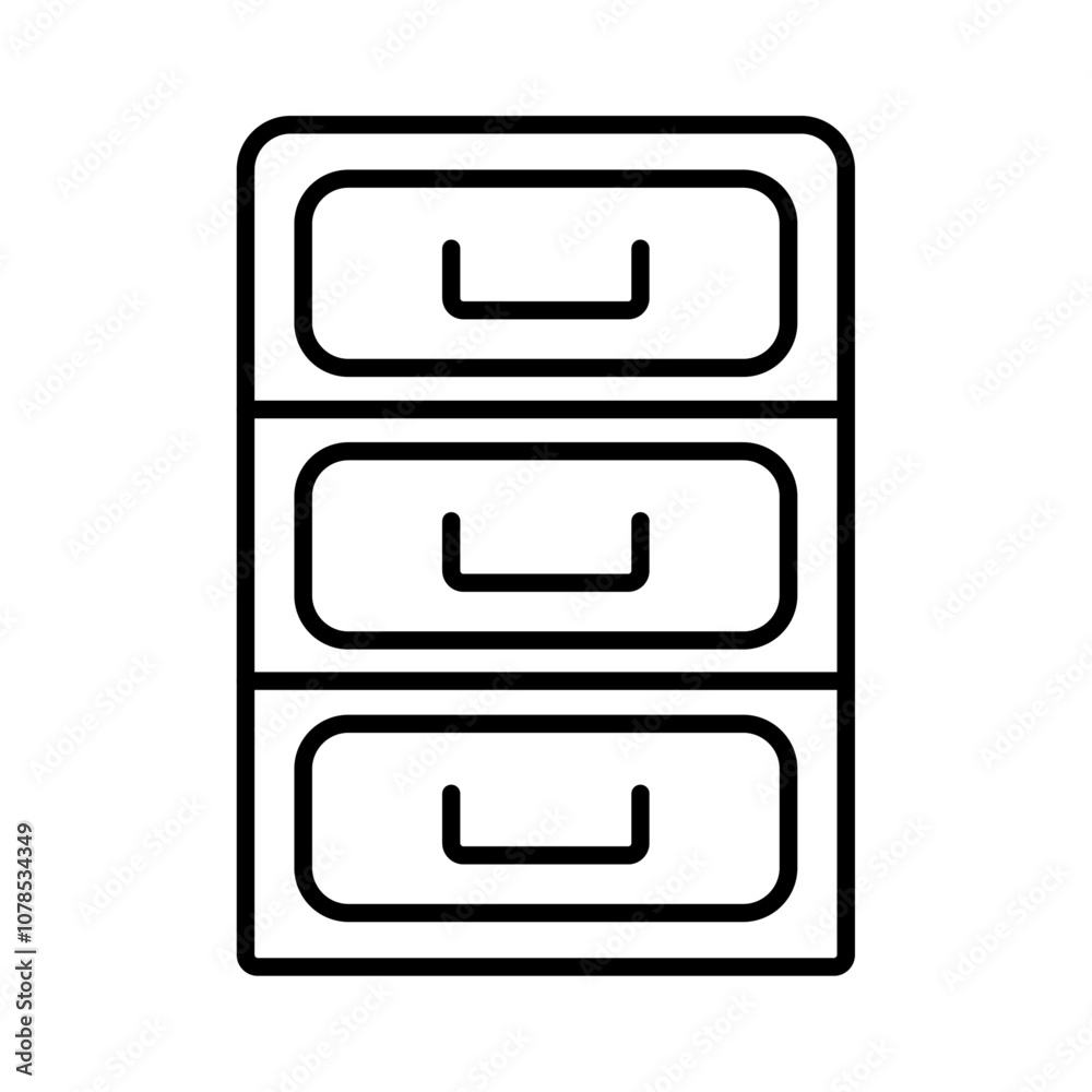 Aufkleber Cabinet icon Outline vector for web ui