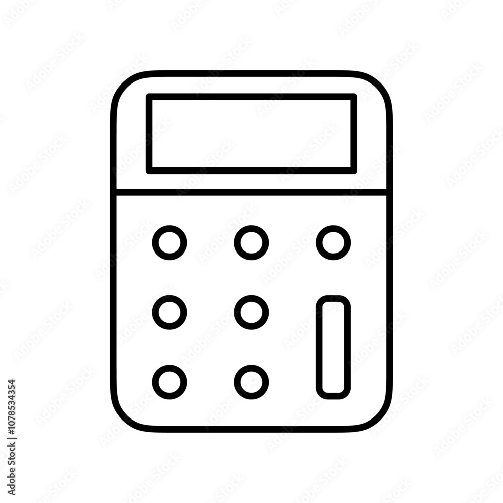 Aufkleber Calculator icon Outline vector for web ui