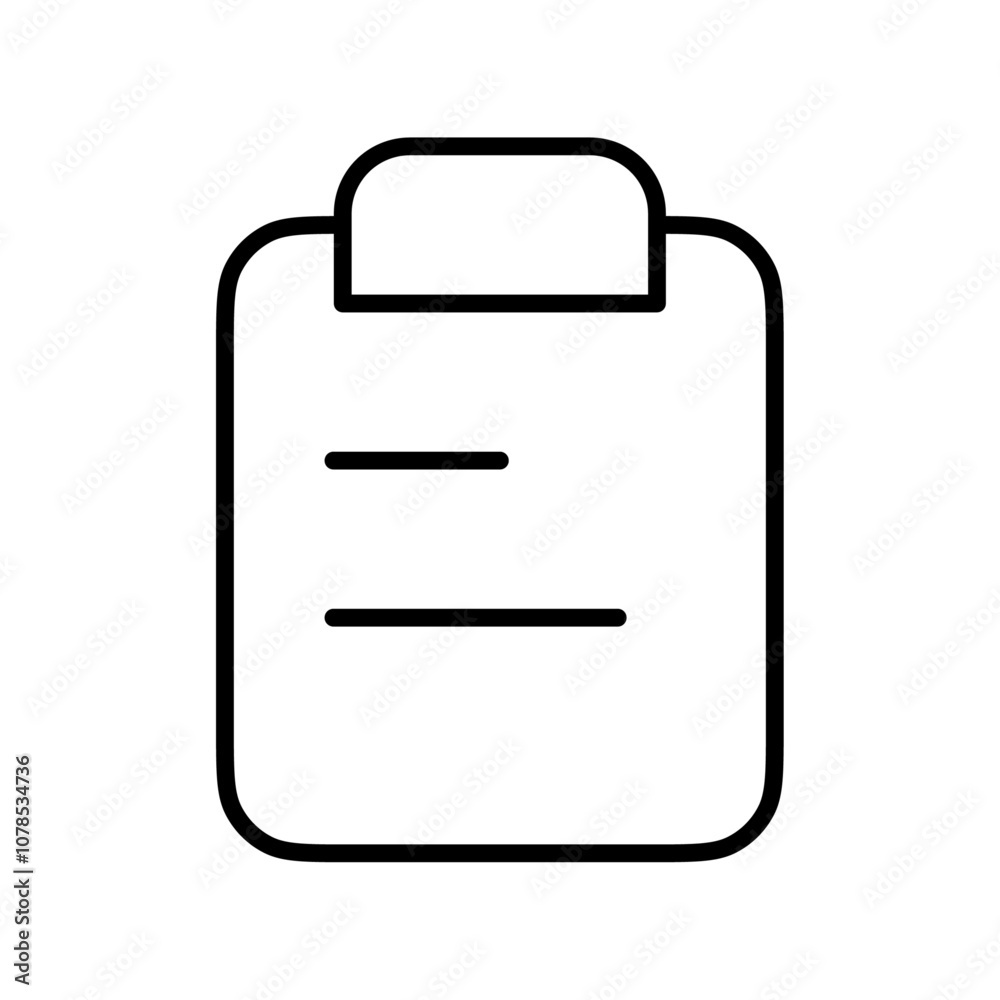 Aufkleber clipboard icon outline vector for web ui