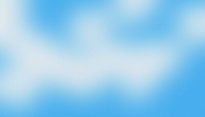 Sky blue with white clouds. blue color gradient background. blue color texture grainy background. noise texture effect. banner design. futuristic minimal modern luxury premium page