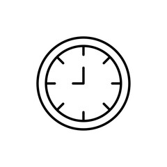 Clock icon Outline vector for web ui