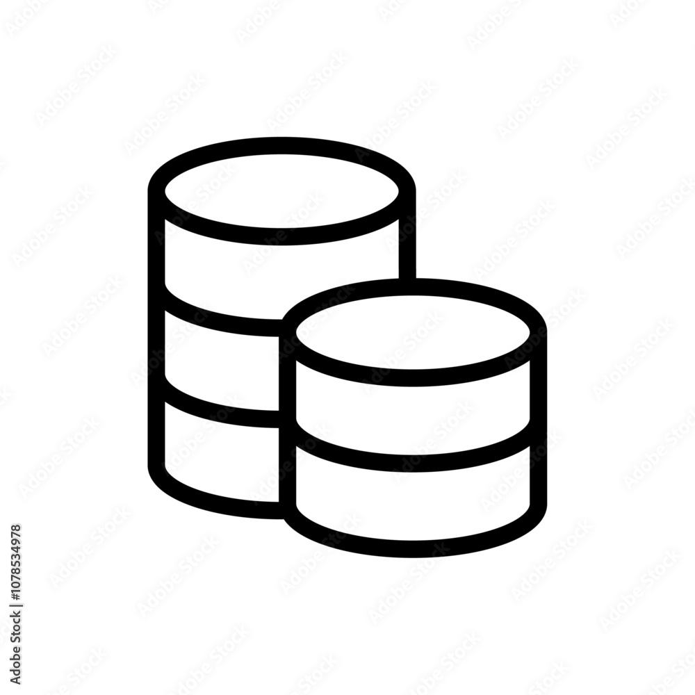 Poster coins icon outline vector for web ui