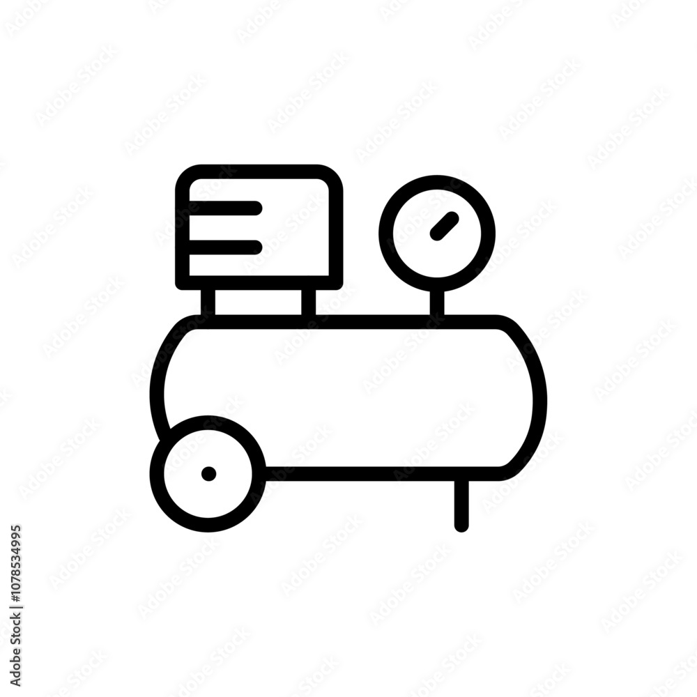 Poster Compressor icon Outline vector for web ui