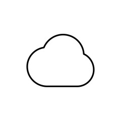 Cloud icon Outline vector for web ui