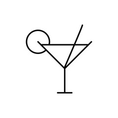 Cocktail icon Outline vector for web ui