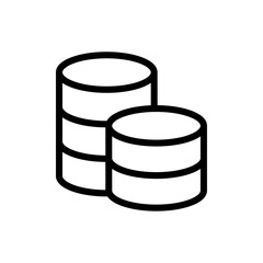 Coins icon Outline vector for web ui