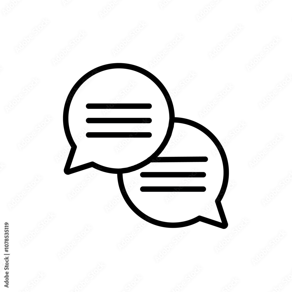 Poster conversation icon outline vector for web ui