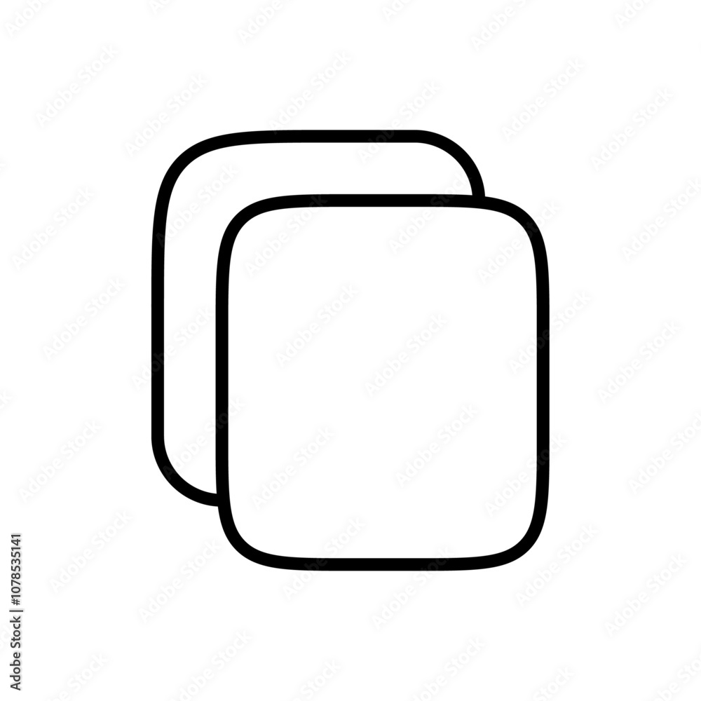Aufkleber copy icon outline vector for web ui