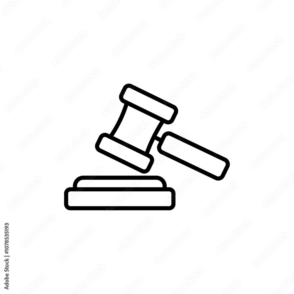Poster court decision icon Outline vector for web ui