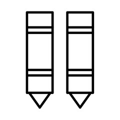 Crayon icon Outline vector for web ui