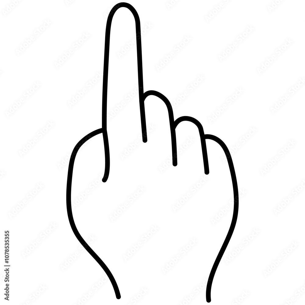 Aufkleber Cursor hand icon Outline vector for web ui