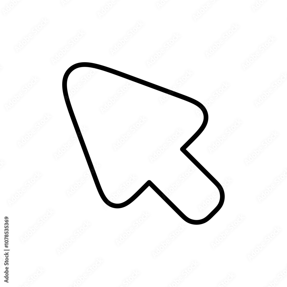 Poster Cursor icon Outline vector for web ui