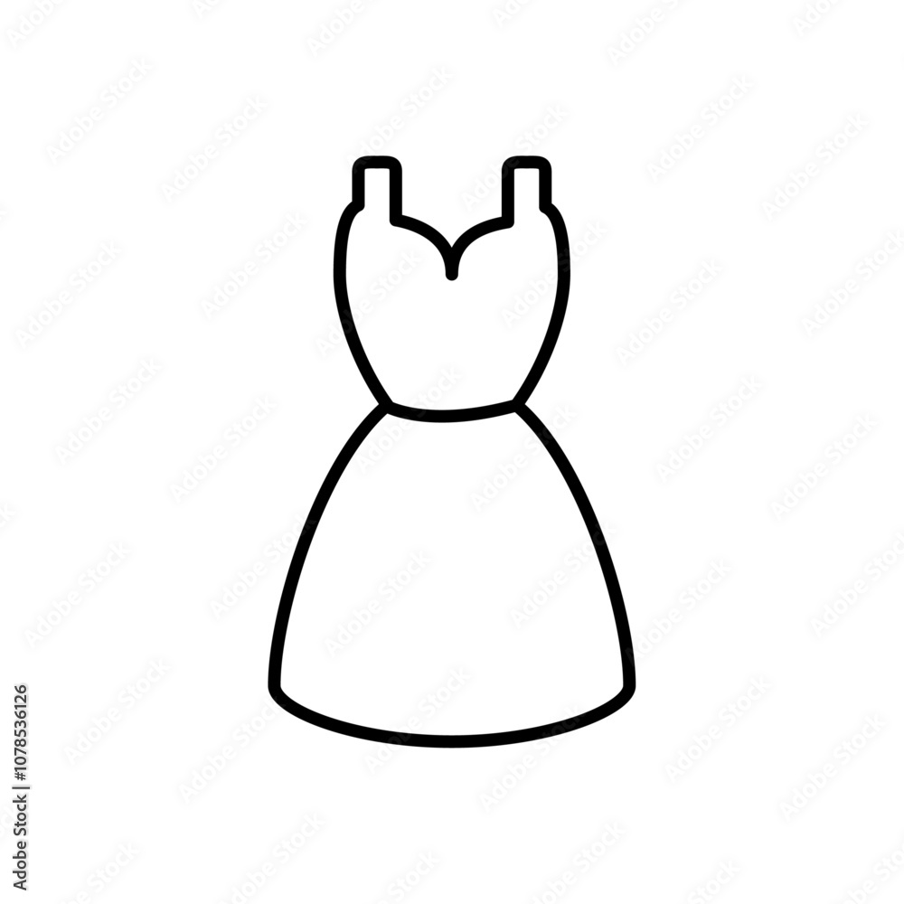 Poster dress icon outline vector for web ui