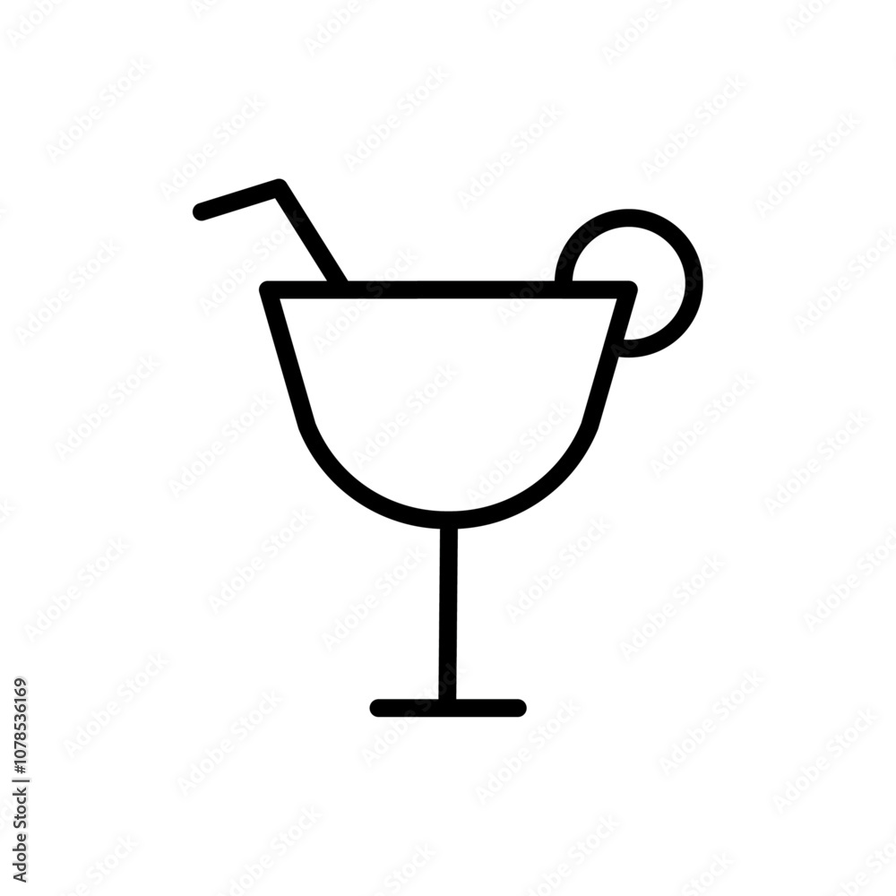 Poster drink icon Outline vector for web ui