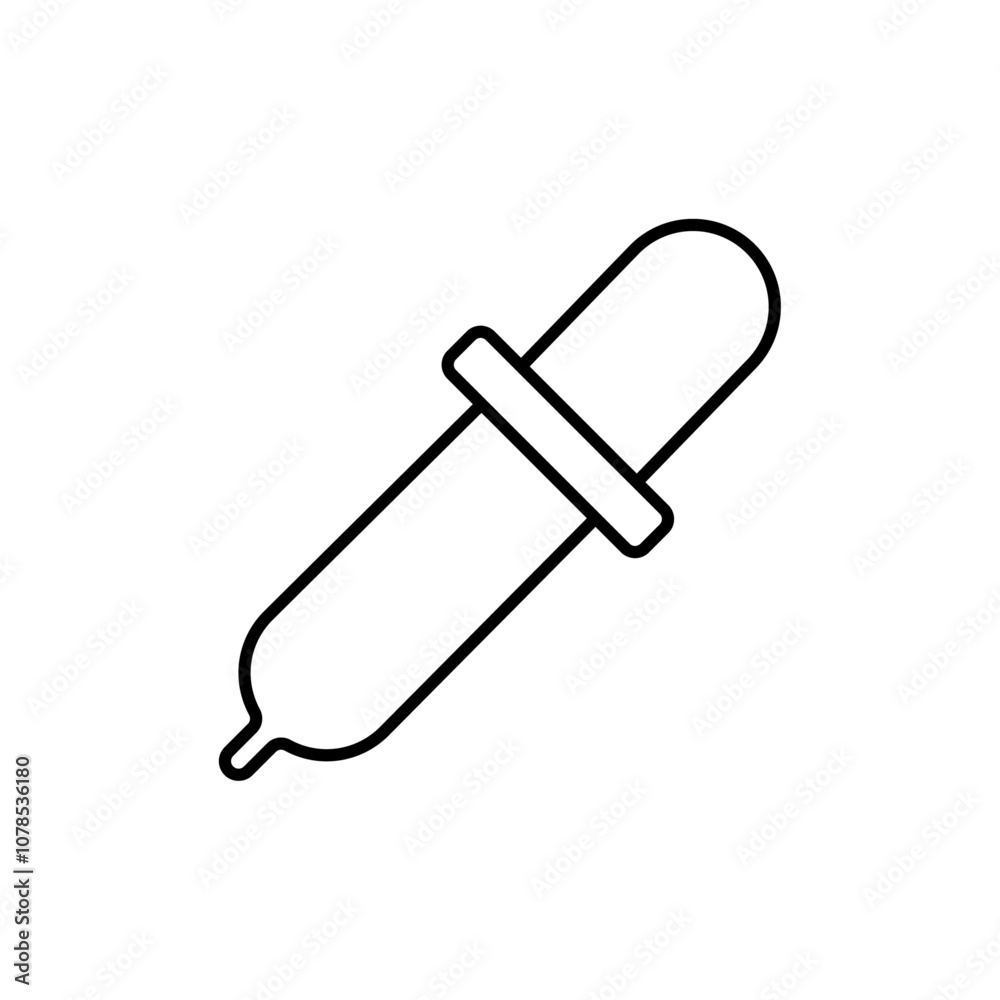 Poster Dropper pipette icon Outline vector for web ui