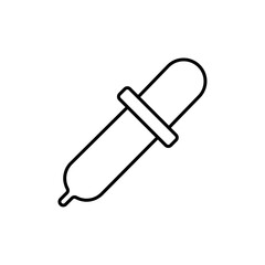 Dropper pipette icon Outline vector for web ui