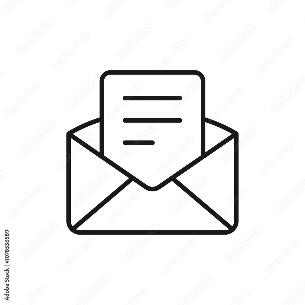 Aufkleber email icon outline vector for web ui
